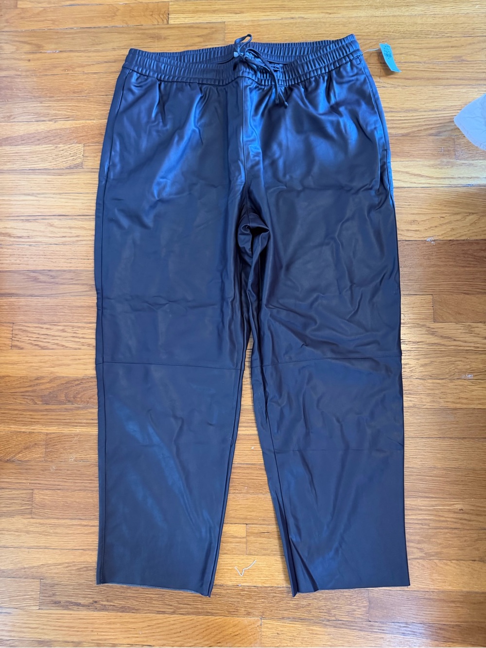 Old Navy Brown Faux Leather Jogger Pants - Drawstring Waist